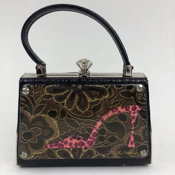 Debbie Brooks Handbags - Debbie Brooks Clutch Purse Lace Animal Print Heel